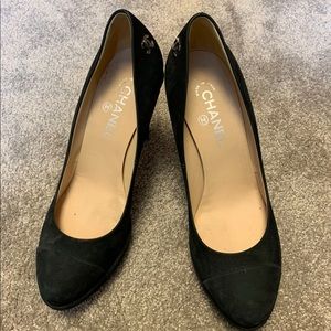 Authentic Chanel suede heels